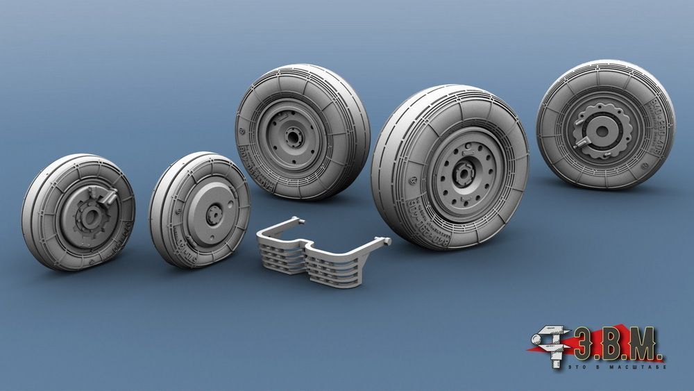 RS72012 Chassis wheels for the MiG-29 SMT 9-17 aircraft model - imodeller.store