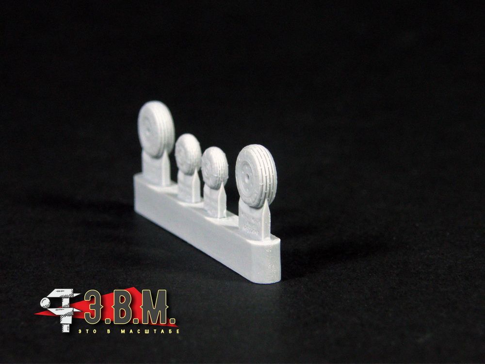 RS72017 Chassis wheels for the Ka-27 helicopter model (1:72) - imodeller.store