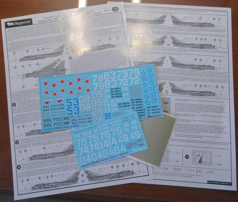 Sukhoi Su-24M, operation in Syria 1.48 (decal) - imodeller.store