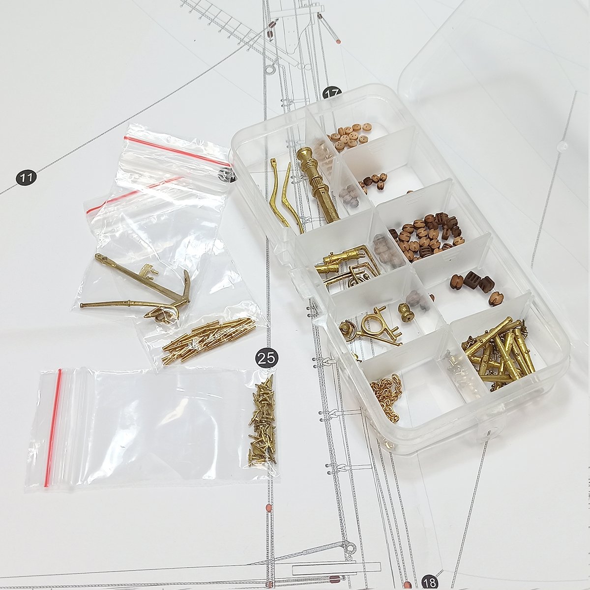 The team of wooden model "Yacht" Orianda " - imodeller.store