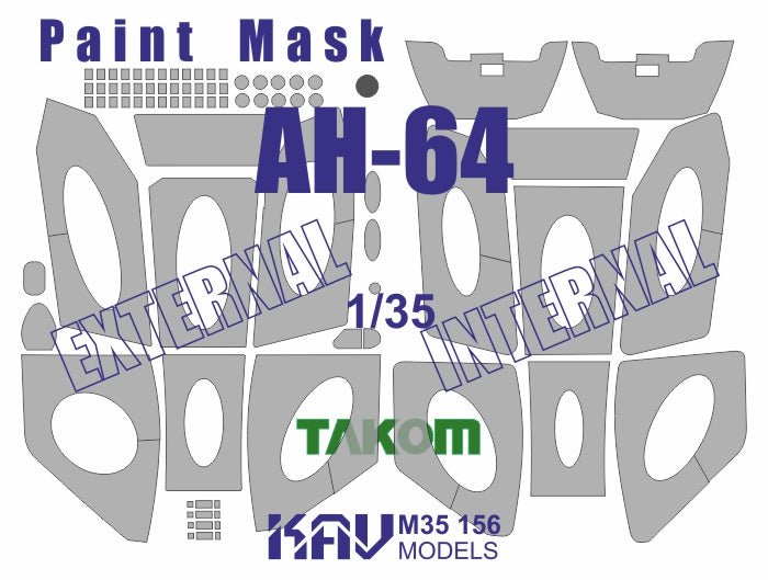 1/35 Paint mask for AH - 64 'Apache' (Takom) - imodeller.store