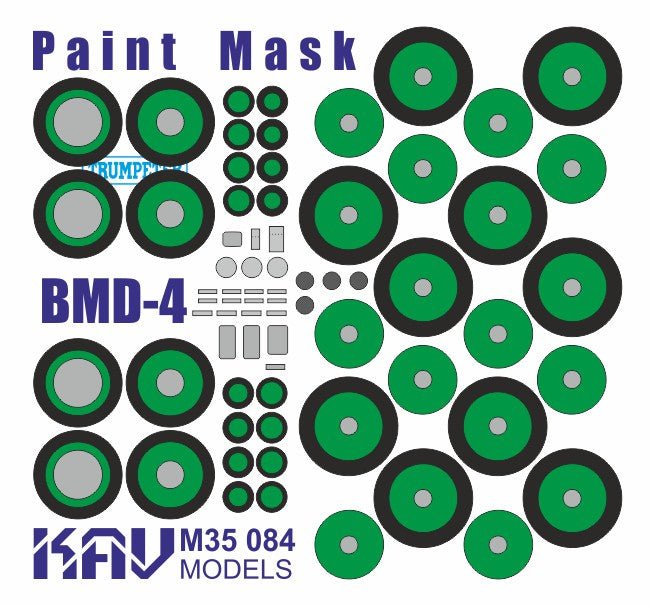 1/35 Paint mask for BMD - 4 (Trumpeter) - imodeller.store