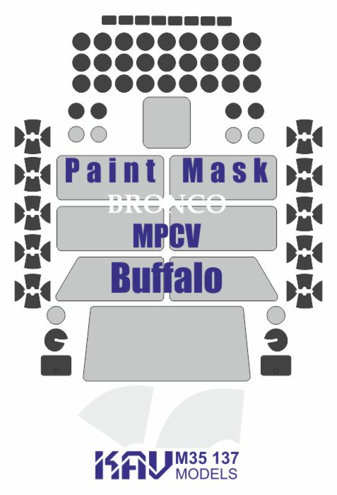 1/35 Paint Mask for Buffalo MPCV (Bronco) - imodeller.store