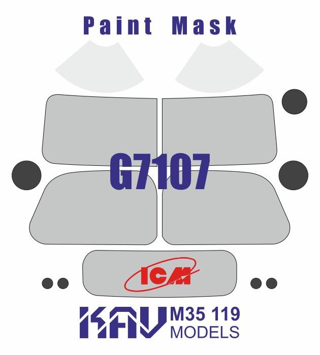 1/35 Paint mask for Chevrolet G7107 (ICM) - imodeller.store