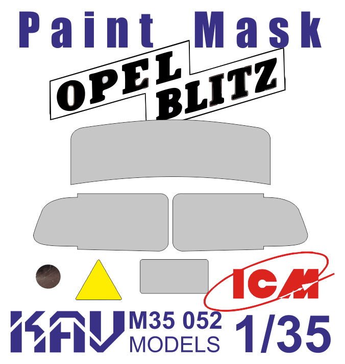1/35 Paint Mask for German Truck Opel Blitz (ICM) - imodeller.store