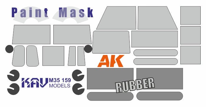 1/35 Paint mask for Land Rover 88 (AK) - imodeller.store