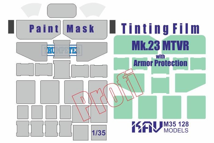1/35 Paint Mask for MTVR Mk.23 w Armor Protection PRO (Trumpeter) - imodeller.store