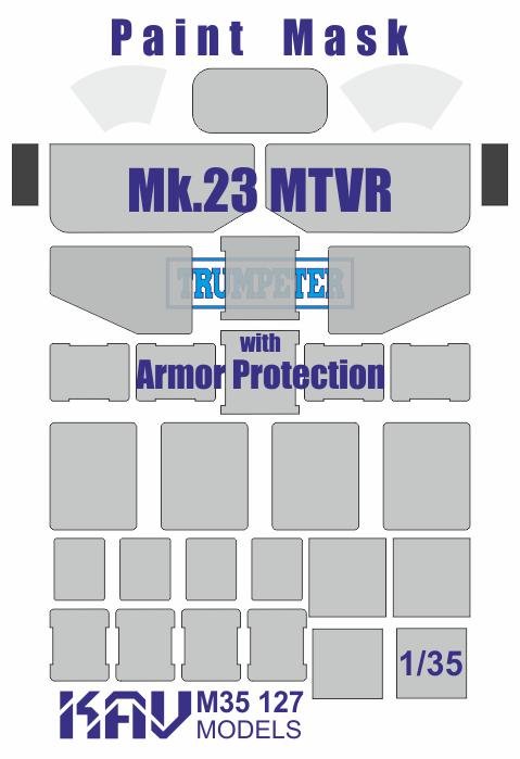 1/35 Paint Mask for MTVR Mk.23 with Armor Protection (Trumpeter) - imodeller.store