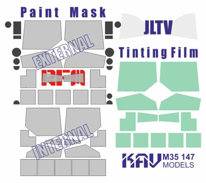 1/35 Paint Mask for Oshkosh JLTV PRO (RFM) - imodeller.store