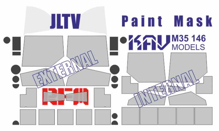 1/35 Paint mask for Oshkosh JLTV (RFM) - imodeller.store