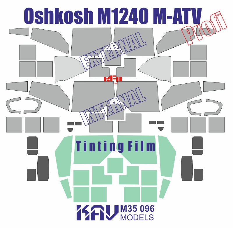 1/35 Paint mask for Oshkosh M1240 M - ATV (RFM) - imodeller.store