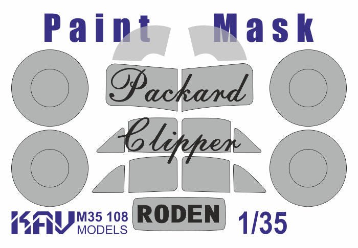 1/35 Paint mask for Packard Clipper Car (Roden) - imodeller.store