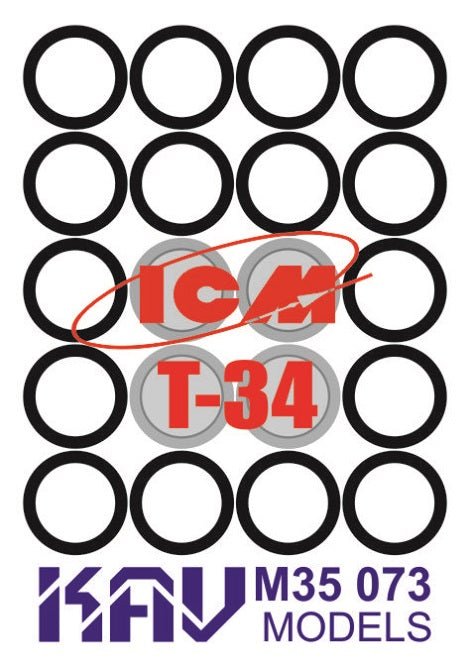 1/35 Paint mask for T - 34 bandages (ICM) - imodeller.store