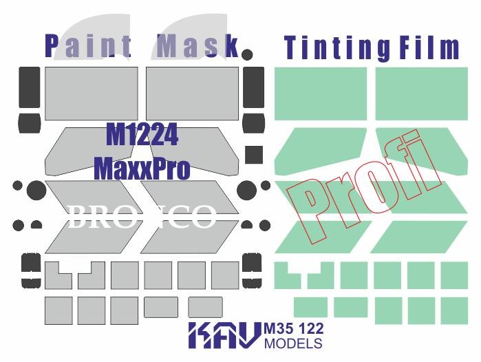 1/35 Paint mask for the M1224 MaxxPro Professional (Bronco) - imodeller.store
