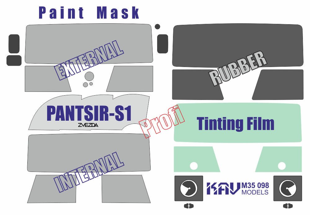 1/35 Paint mask for the Pantsir - S1 Pro (Zvezda) - imodeller.store