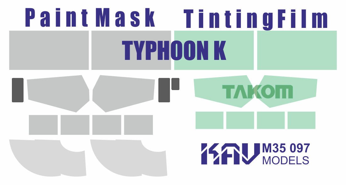 1/35 Paint Mask for Typhoon K PRO (Takom) - imodeller.store