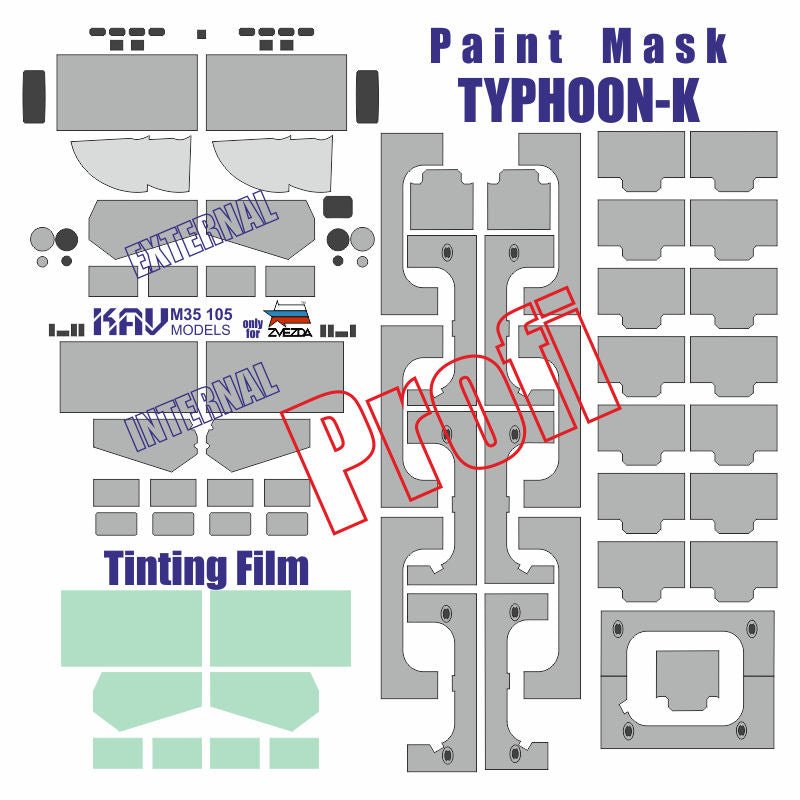 1/35 Paint Mask for Typhoon - K PRO (Zvezda) - imodeller.store
