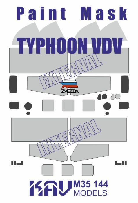 1/35 Paint mask for Typhoon VDV K - 4386 (Zvezda) - imodeller.store