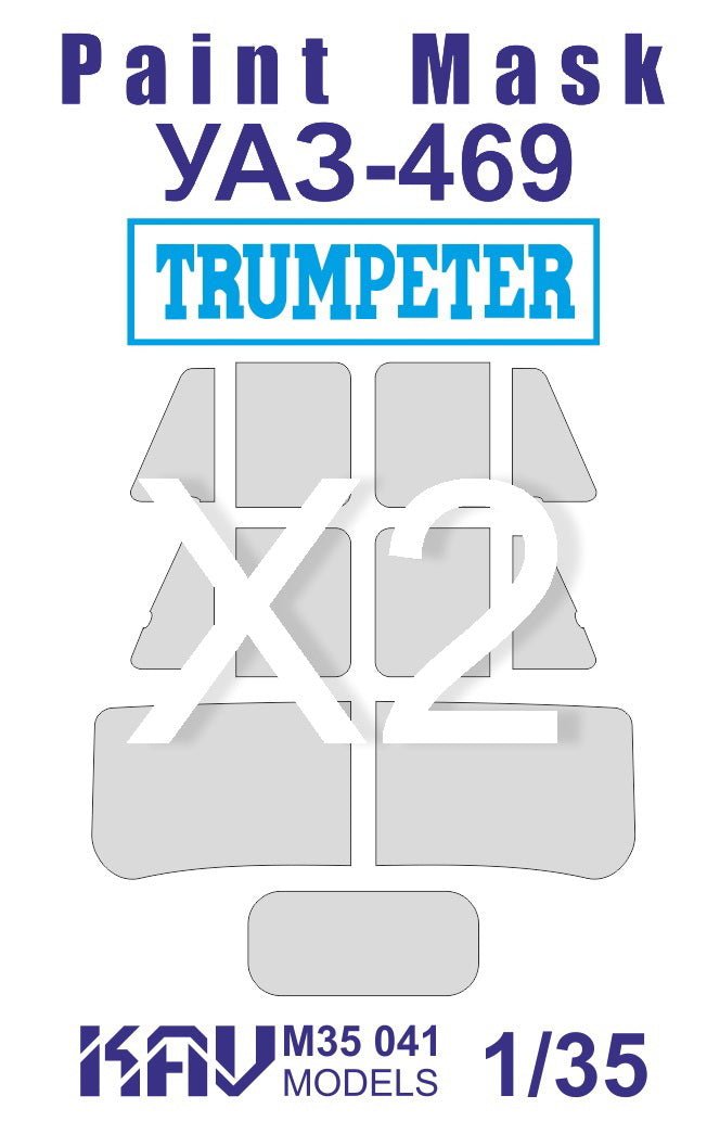 1/35 Paint mask for UAZ - 469 Complete (Trumpeter) - imodeller.store