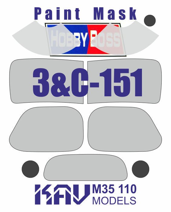 1/35 Paint mask for ZIS - 151 (HobbyBoss) - imodeller.store