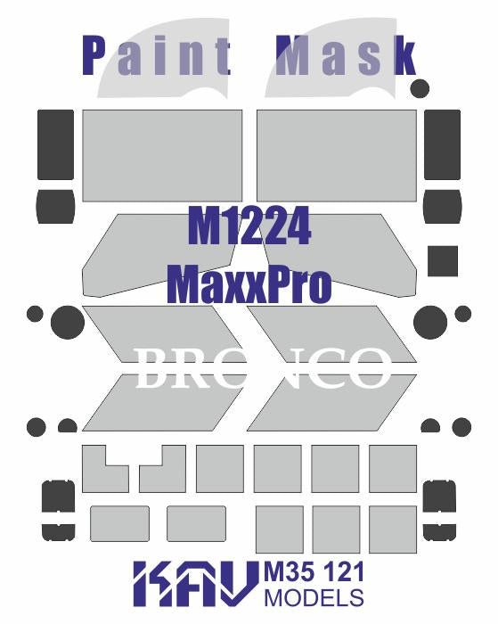 1/35 Painting mask for M1224 MaxxPro (Bronco) - imodeller.store