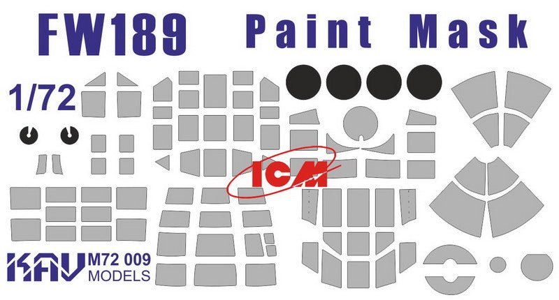 1/72 Paint mask for FW 189 (ICM) - imodeller.store