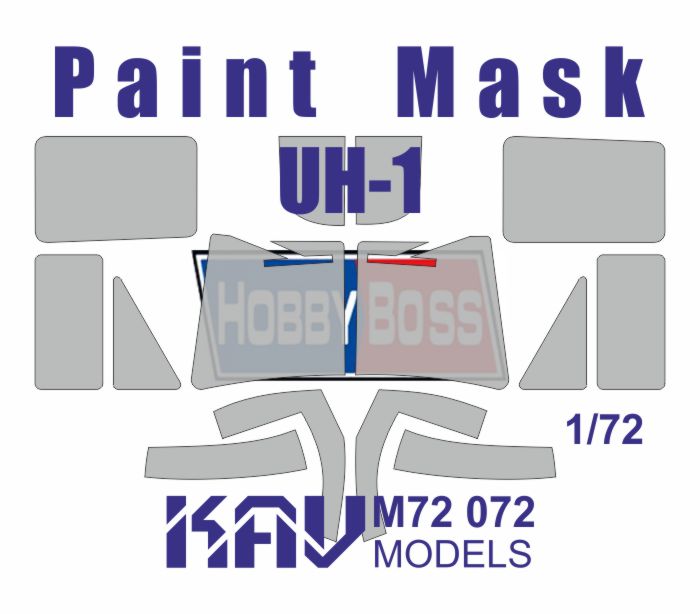 1/72 Painting mask on UH - 1 (Hobby Boss) - imodeller.store