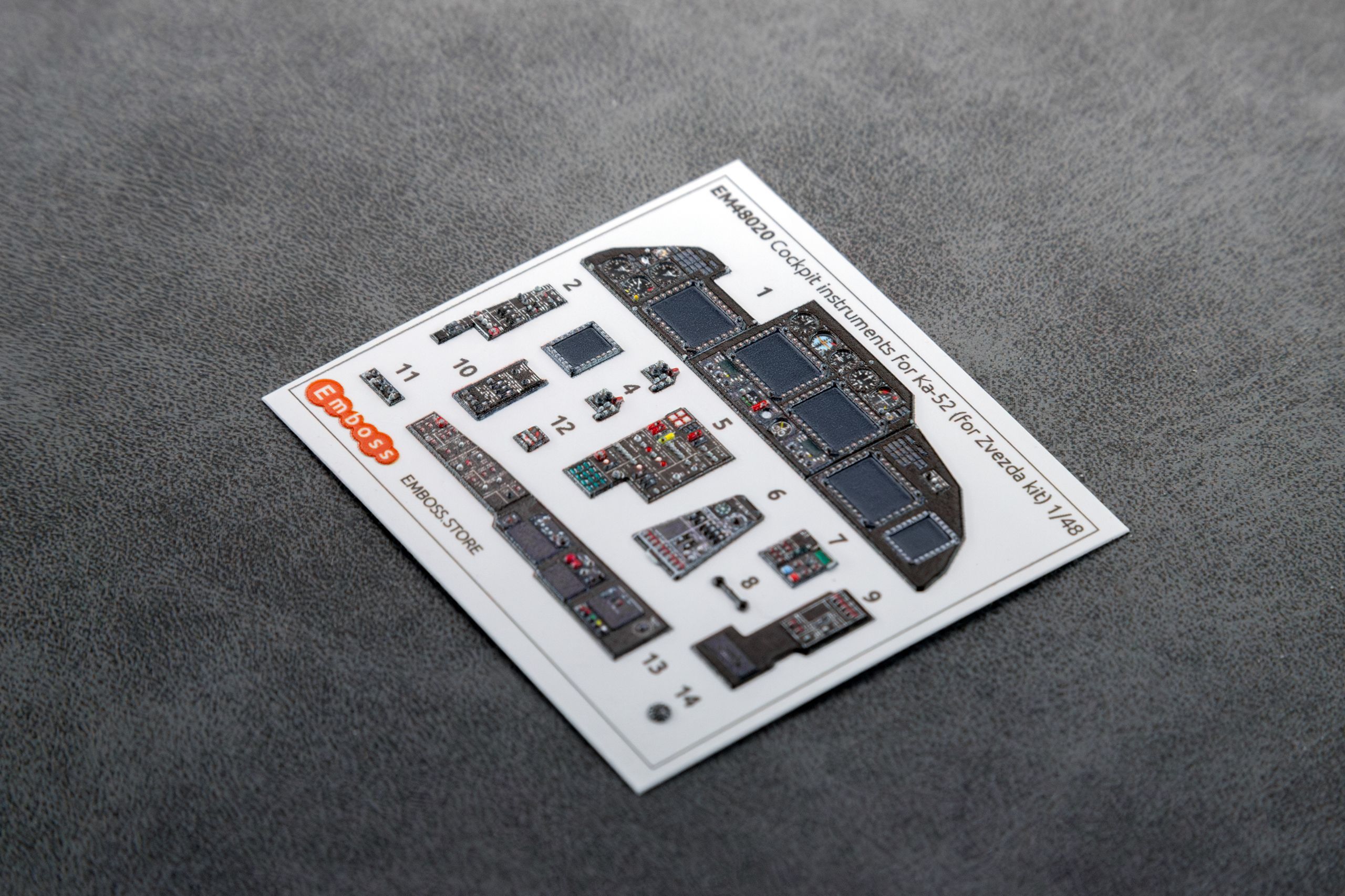 Ka-52 Cockpit panels for Zvezda 4830 1/48 (3D decal)
