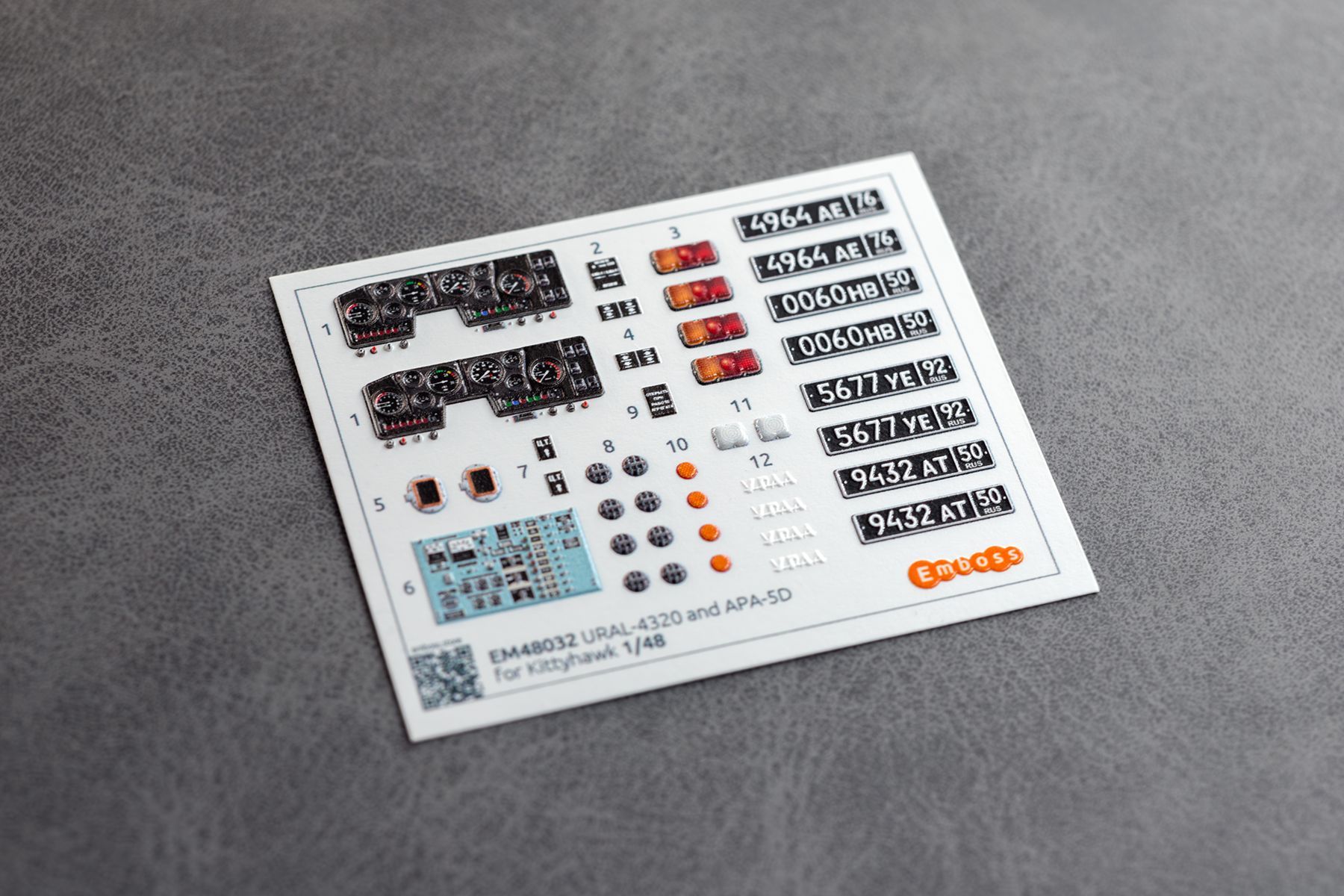 APA-5D and Ural-4320 details set for Kittyhawk/Zimi model 1/48 (3D decal + 3D printed parts)