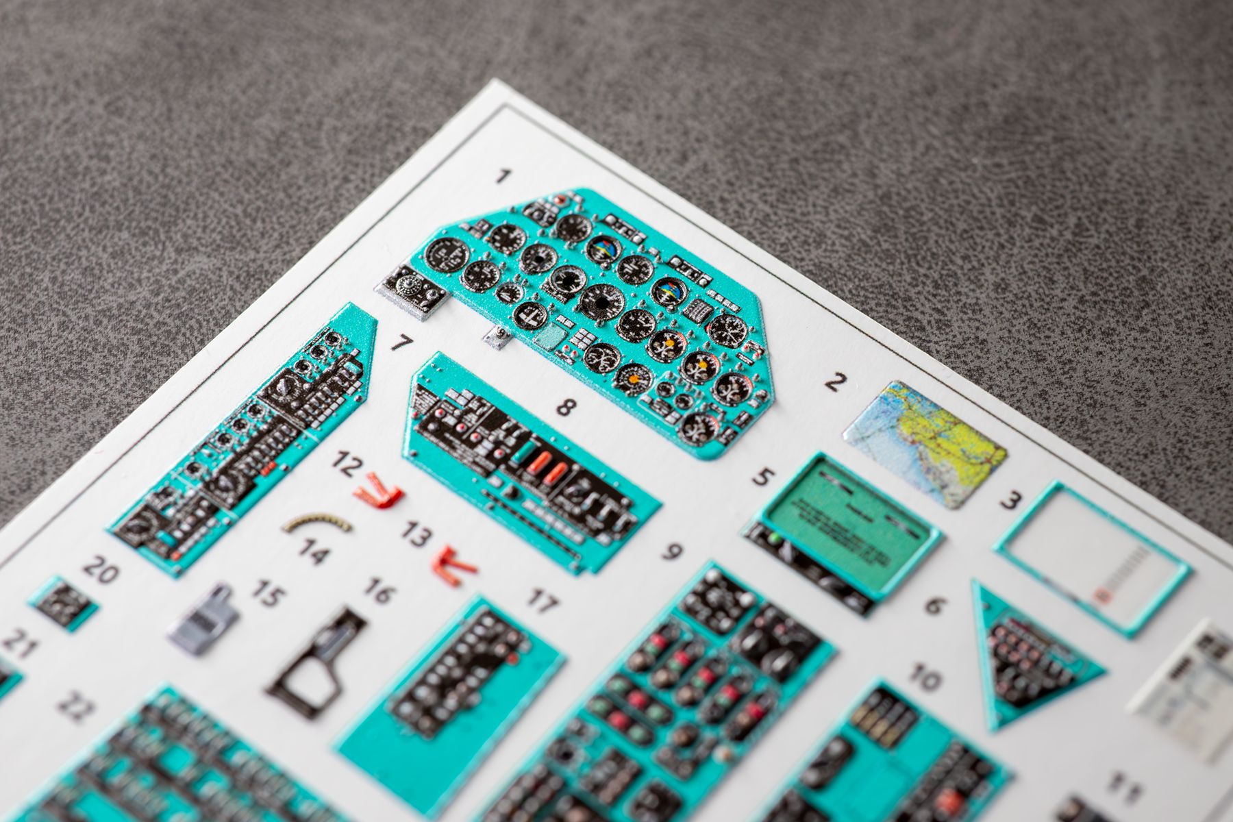 Combo cockpit details for Mi-24A for Trumpeter model 05828 1/48 (3D decal) EM48041C