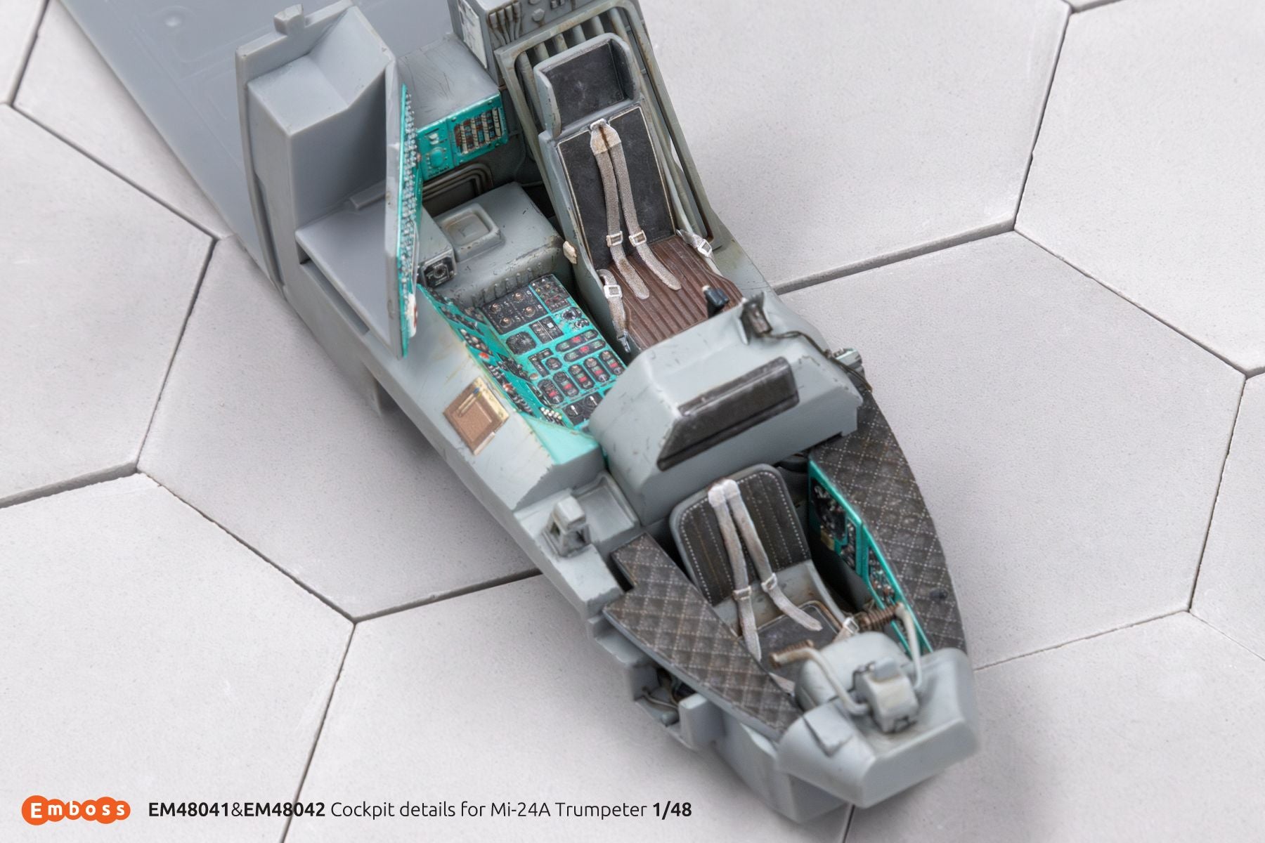 Combo cockpit details for Mi-24A for Trumpeter model 05828 1/48 (3D decal) EM48041C