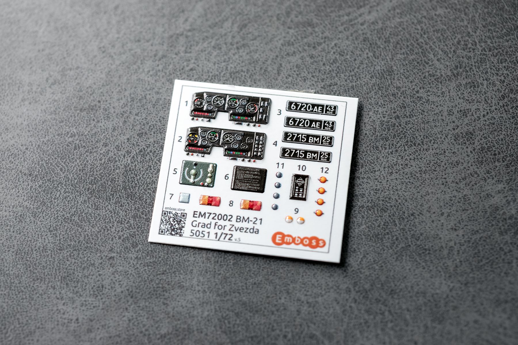 BM-21 Grad details set for Zvezda 5051 1/72 (3D decal)