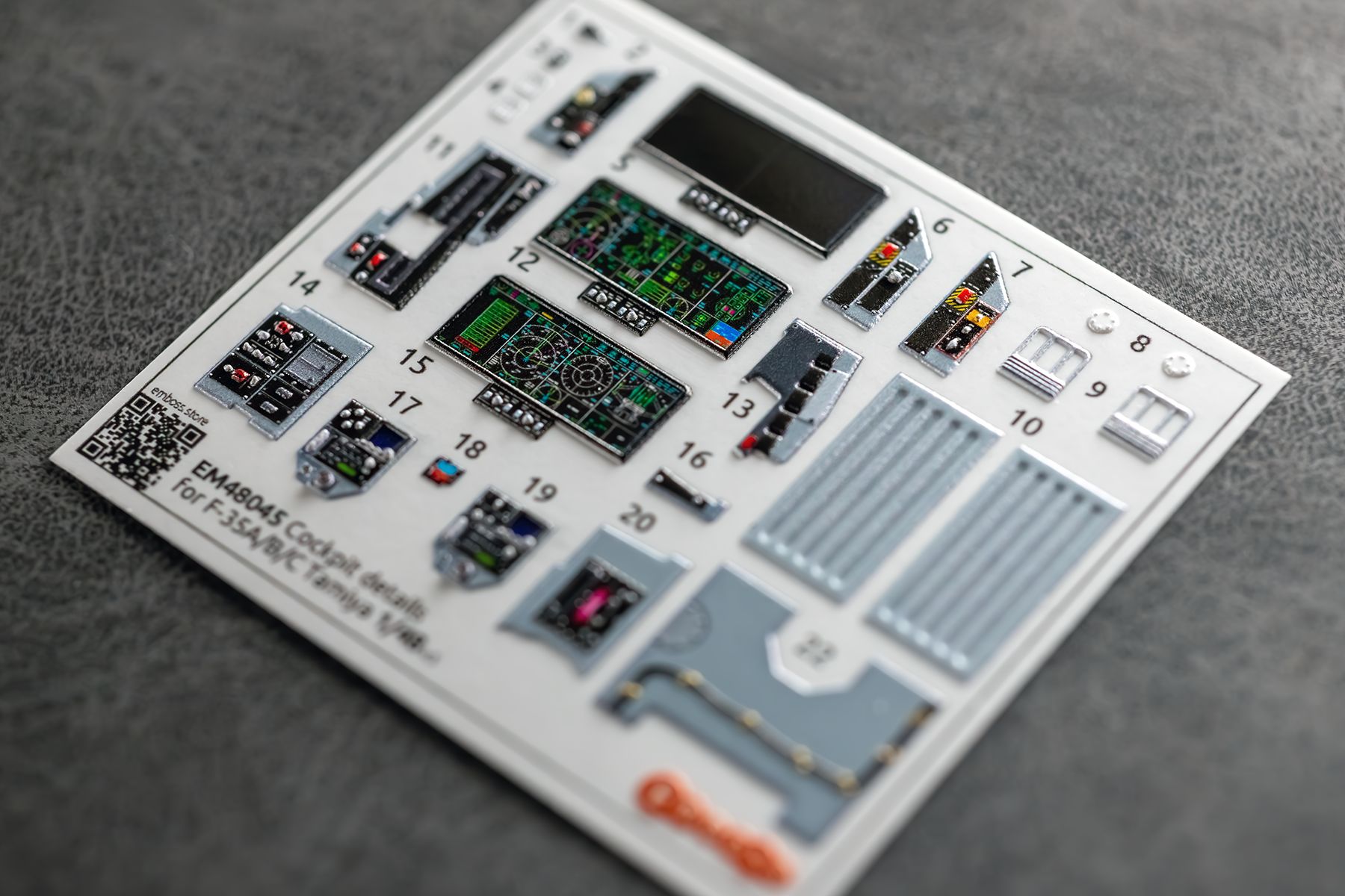 COMBO F-35A/B/C Cockpit details for Tamiya 1/48 (3D decal)