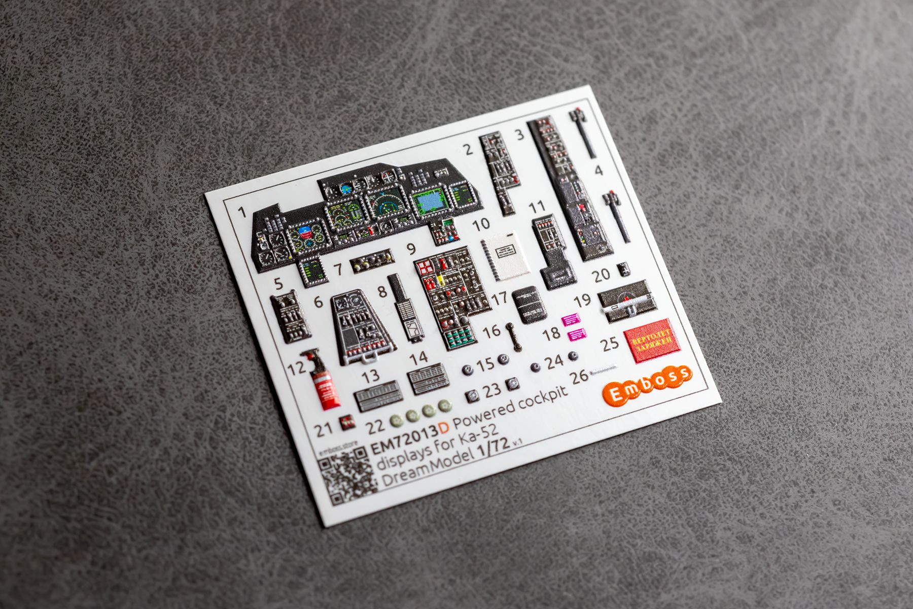 Ka-52 Details set "powered cockpit" for DreamModel 1/72 (3D decal)