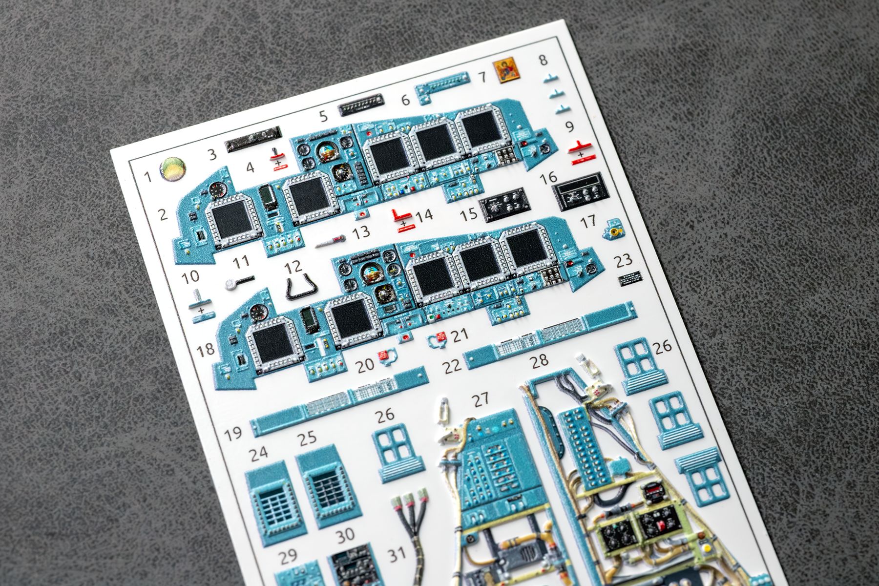 Su-34 Cockpit details for Kittyhawk 1/48 (3d decals)