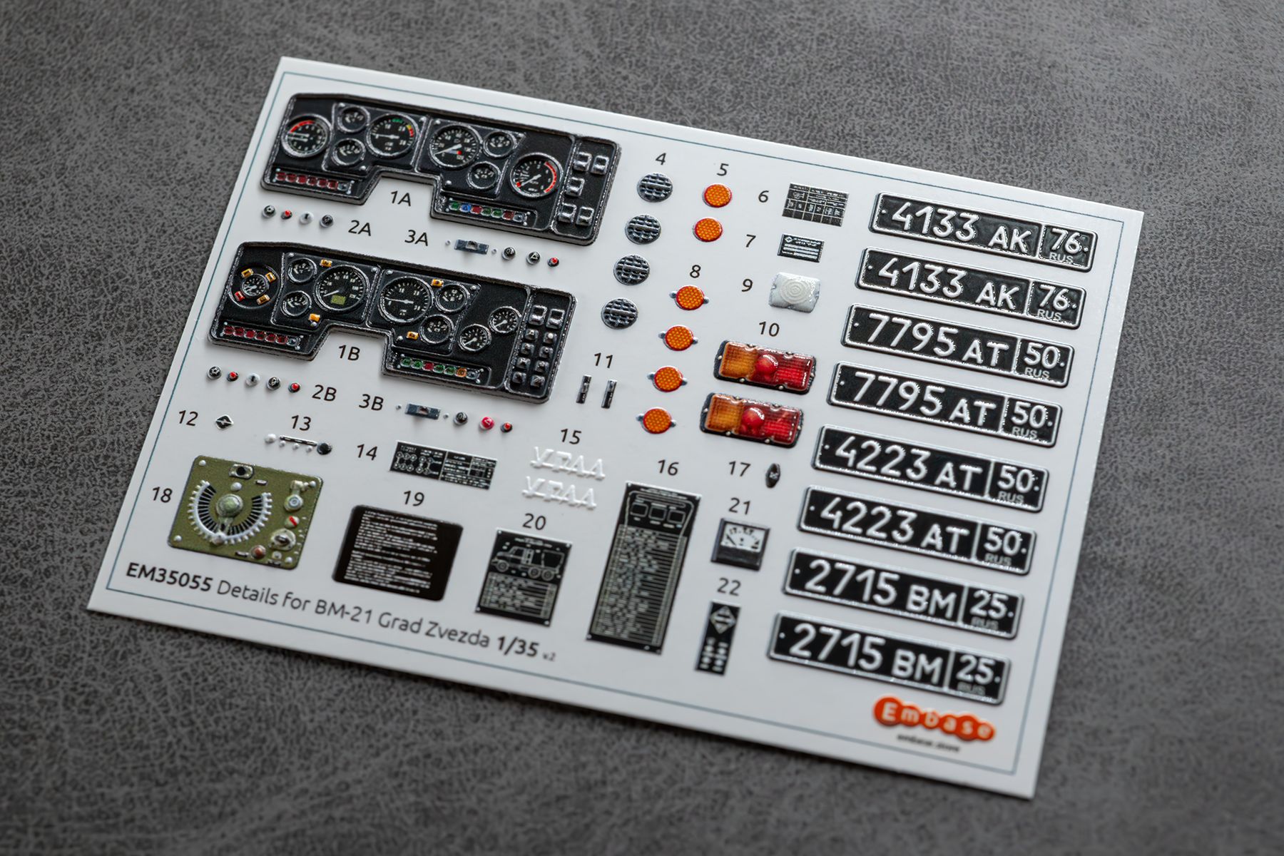 COMBO BM-21 Grad details set for Zvezda 5051 1/35 (3D decal)