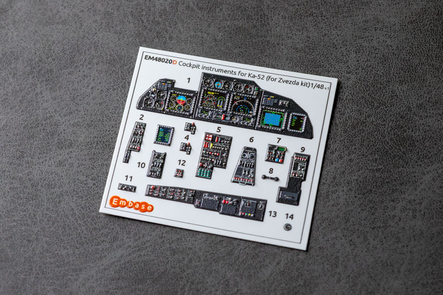 Ka-52 COMBO set for the model (included displays) 1/48 Zvezda (3D decal) EM48020CD