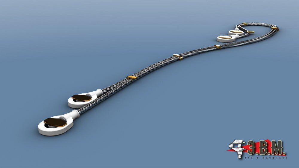 95009 E.V.M. 1:35 Twisted Tow Cable with Thimbles for 2S1 Gvozdika / MT - LB - imodeller.store