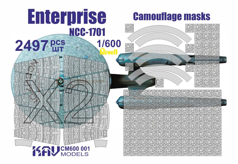Camouflage mask for Enterprise NCC - 1701 (Revell) - imodeller.store