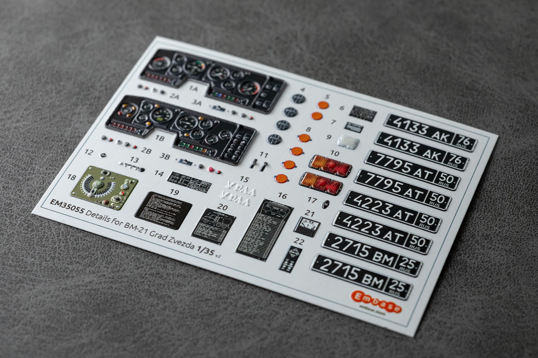 COMBO BM - 21 Grad details set for Zvezda 5051 1/35 (3D decal) - imodeller.store