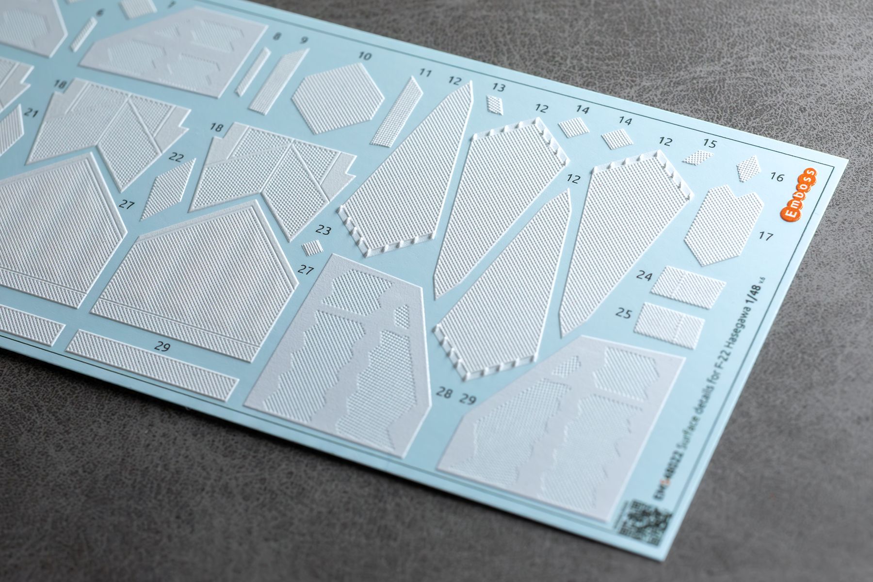COMBO F - 22 Cockpit details + Surface details (EMS48022) for Hasegawa 1/48 (3D decal) - imodeller.store