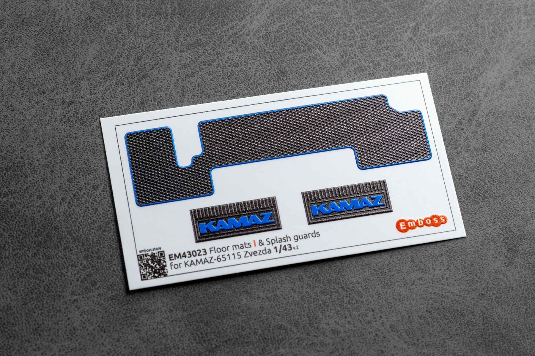 COMBO KAMAZ 65115 Details and Floor mats EVA with splash guards for Zvezda 43006 1/43 (3D decal) - imodeller.store