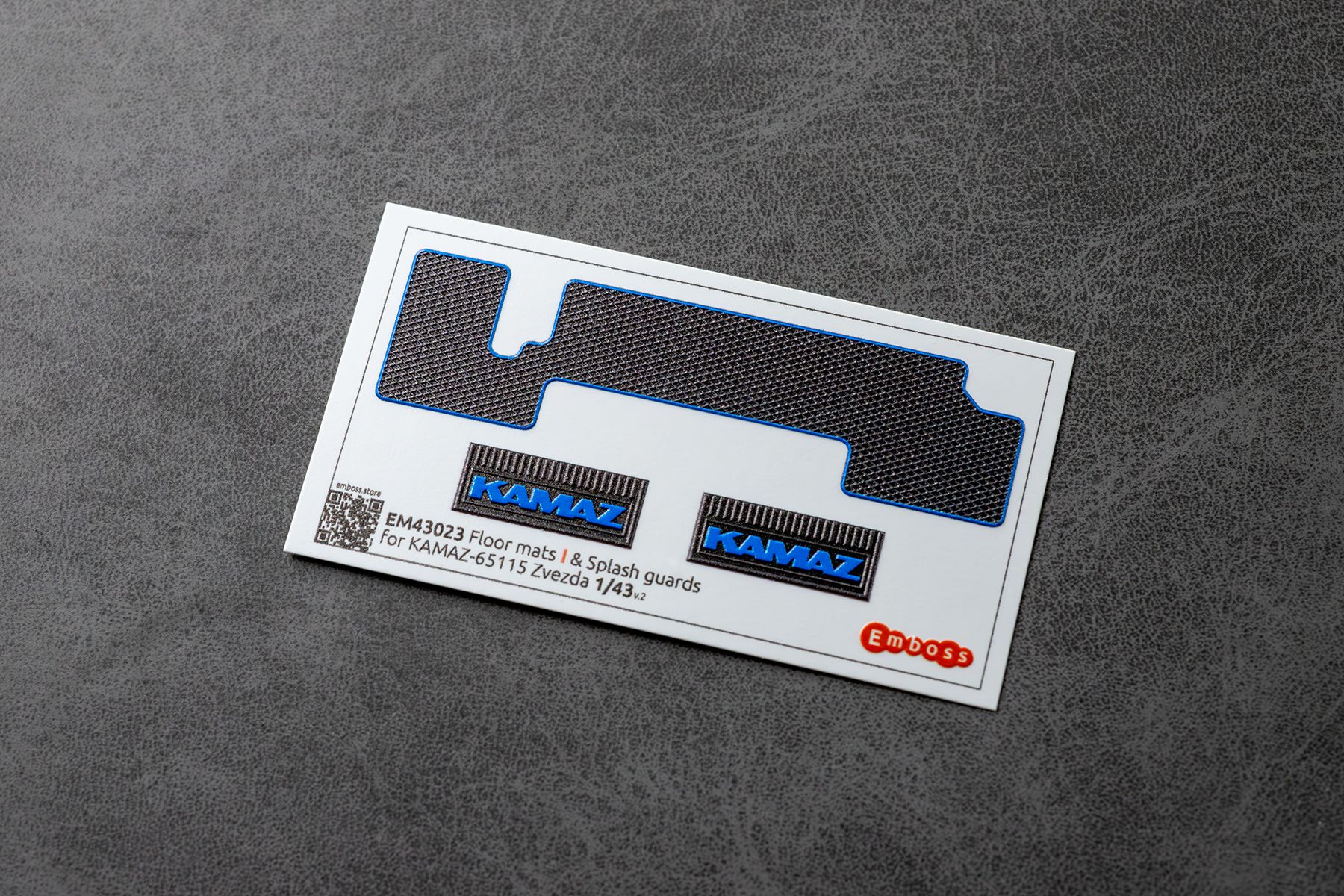 COMBO KAMAZ 65115 Details and Floor mats EVA with splash guards for Zvezda 43006 1/43 (3D decal) - imodeller.store