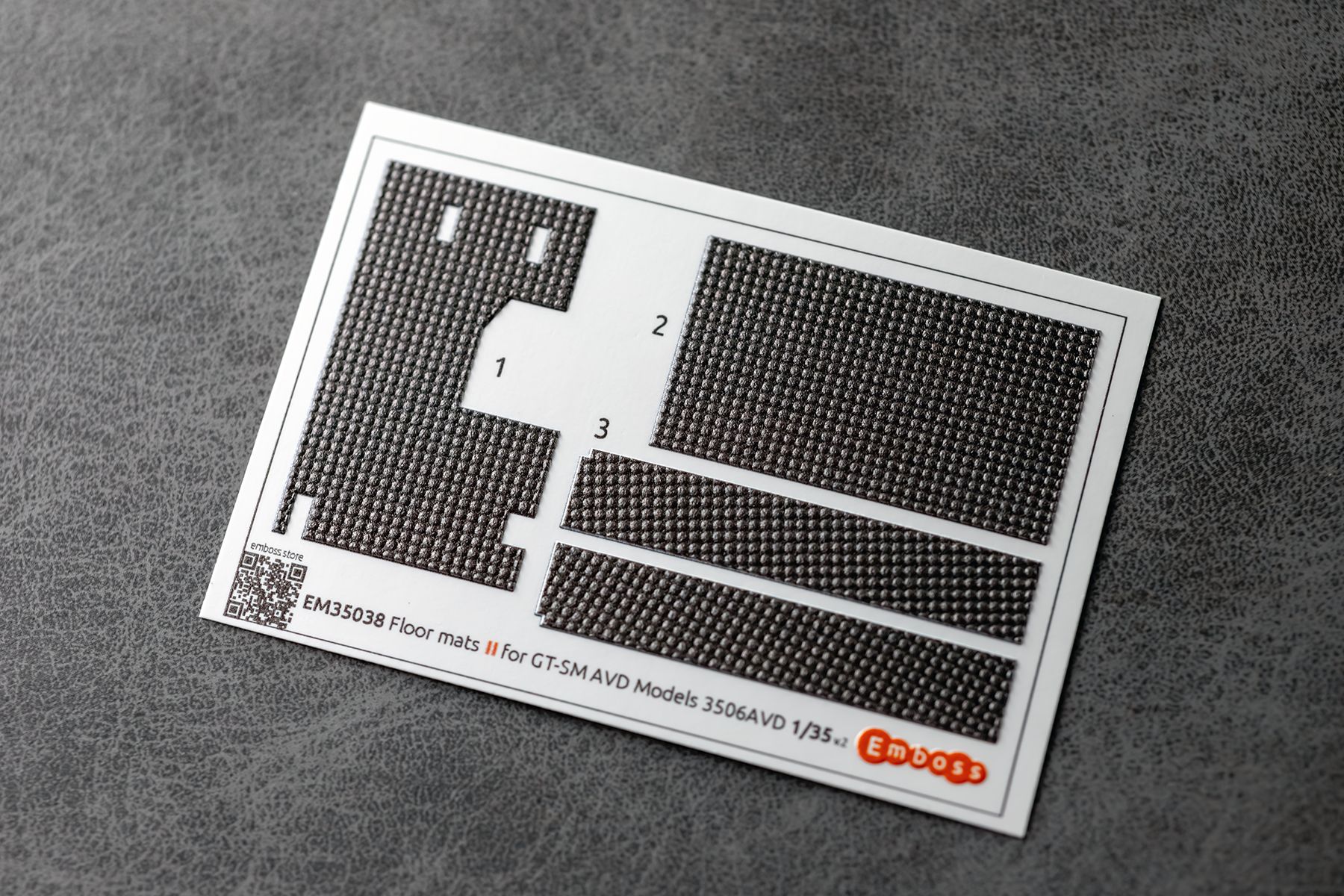 GT - SM Floor mats (Circles pattern) for AVD Models 3506AVD 1/35 (3D decal) - imodeller.store