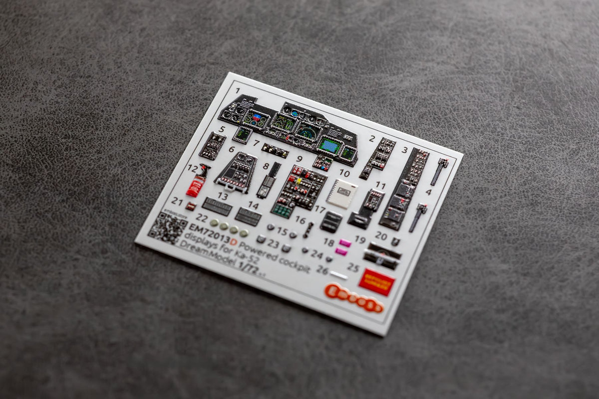 Ka - 52 Details set "powered cockpit" for DreamModel 1/72 (3D decal) - imodeller.store