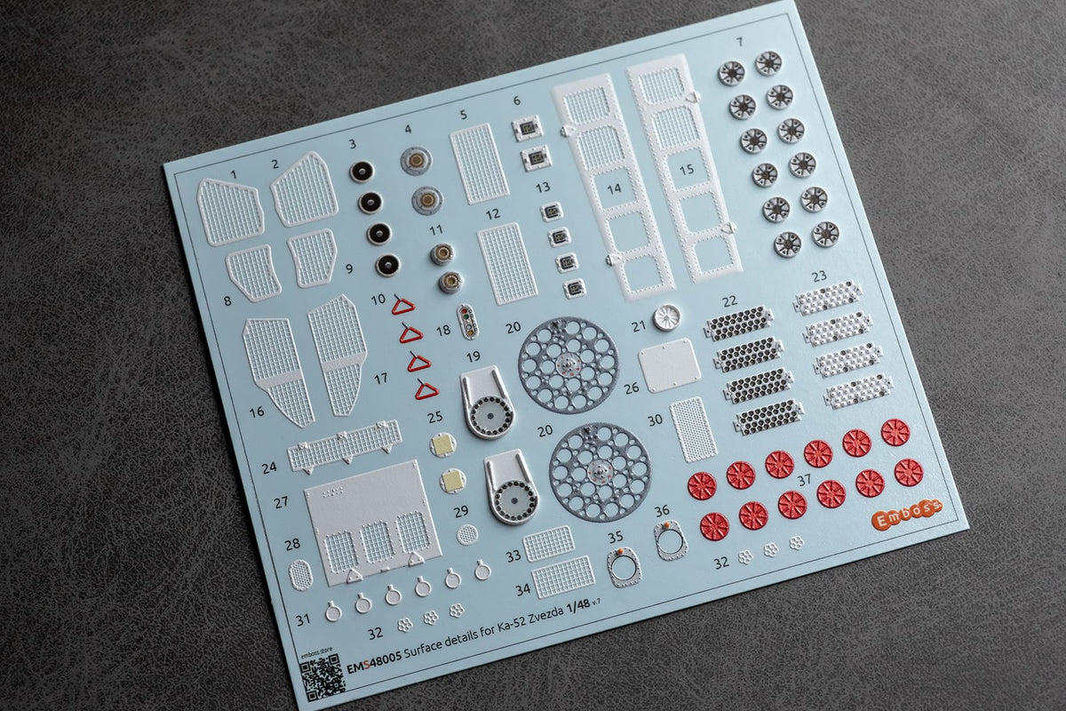 Ka - 52 Surface details for Zvezda 1/48 (3D decal) - imodeller.store