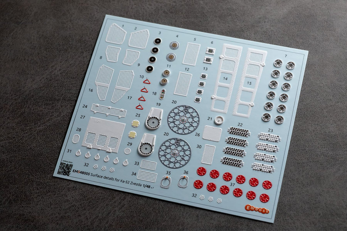 Ka - 52 Surface details for Zvezda 1/48 (3D decal) - imodeller.store