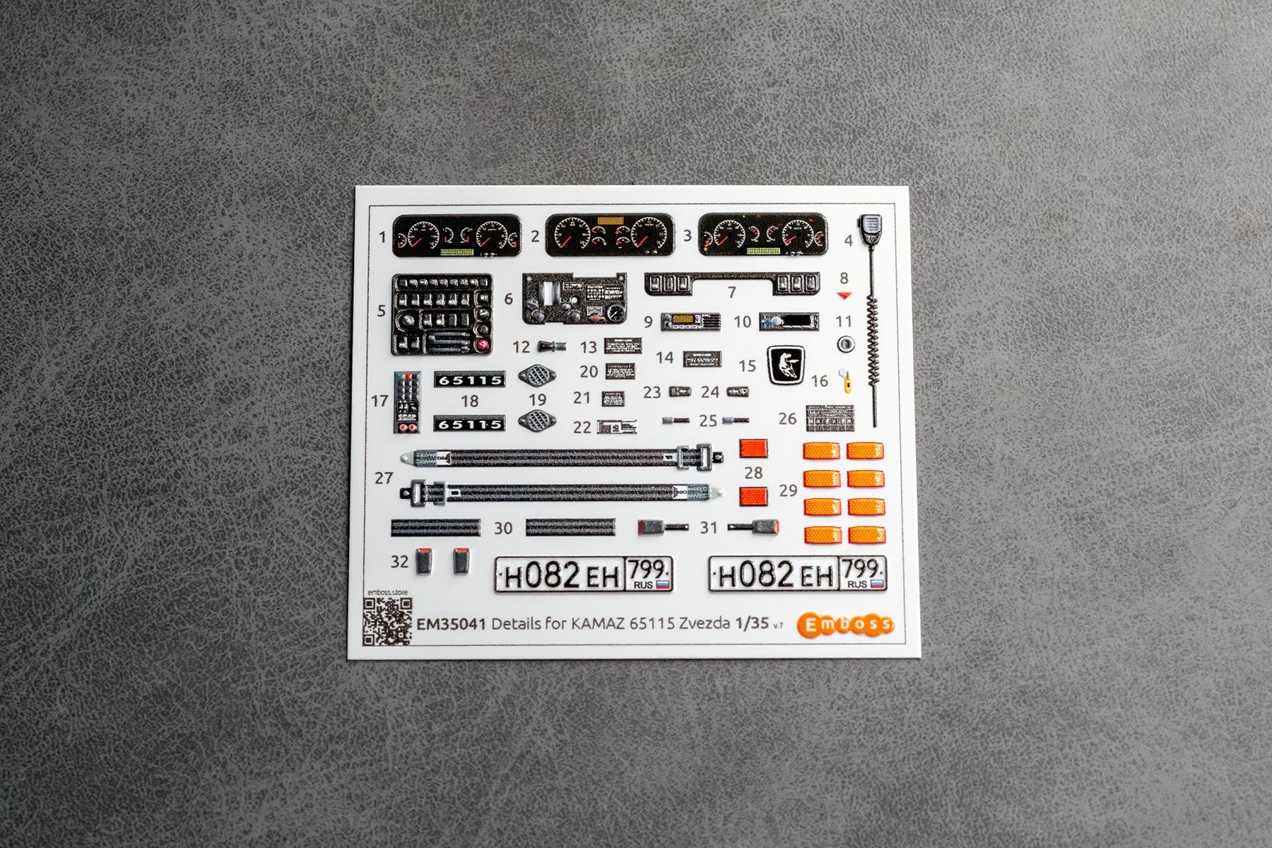 KAMAZ 65115 Details for Zvezda 3650 1/35 (3D decal) - imodeller.store