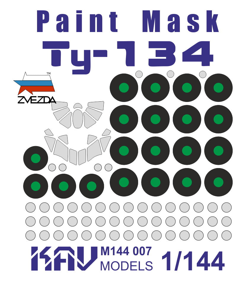 1/144 TU-134 (Zvezda) Painting mask kit