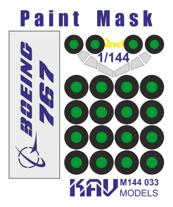 Paint mask for Boeing 767 (Revell)